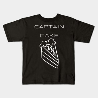 Captain Cake Typography White Design Kids T-Shirt